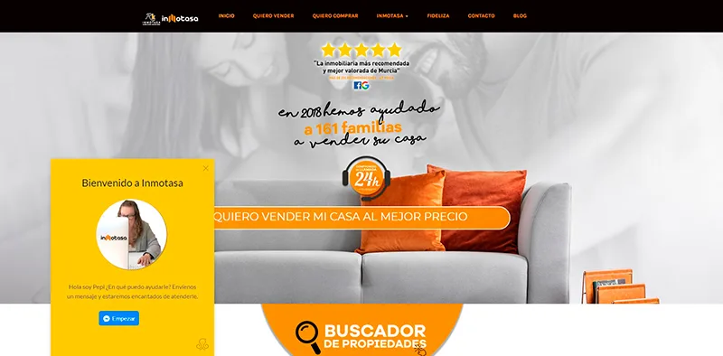 Manychat de inmobiliaria inmotasa